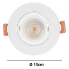 Spot De Embutir Redondo Plano Branco Para Lâmpada Par20 6280