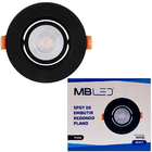 Spot De Embutir Redondo Preto Para Lâmpada Dicroica Mr16