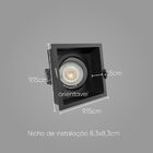 Spot De Embutir Slim Frame Preto Gu10 P/mr16 Ya001b Bella St2