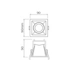 Spot De Embutir Super-recuado Stella Square Ghost Mr16 Gu10 Q