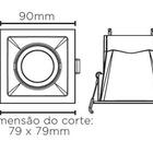 Spot De Embutir Super-recuado Stella Square Ghost Mr16 Gu10 Q
