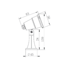 Spot De Jardim Refletor Led Luz Verde Sobrepor 5w Prova D'agu