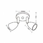 Spot De Led Direct Duplo Mr16 Circular 8w Branco Taschibra