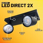 Spot De Led Direct Duplo Mr16 Linear 8w Preto Taschibra 6500k