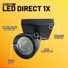 Spot De Led Direct Mr16 Linear 4w Preto Taschibra 6500k Branc