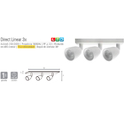 Spot De Led Direct Triplo Mr16 Linear 12w Branco Taschibra 30