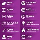 Spot De Led Embutir Stella Easy Mr16 Quadrado 4,5w Bivolt Bra