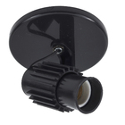 Spot de Sobrepor 1 Lâmpada Plástico Preto Aletado  M.A Luz