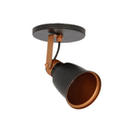 Spot de Sobrepor 1 Lâmpada Preto e Cobre Abu Inspire