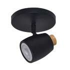 Spot de Sobrepor 1 Lâmpada Metal Fosco Preto Scandi Attena