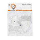 Spot de Sobrepor 2 Lâmpada Metal Branco Lanterna  M.A Luz