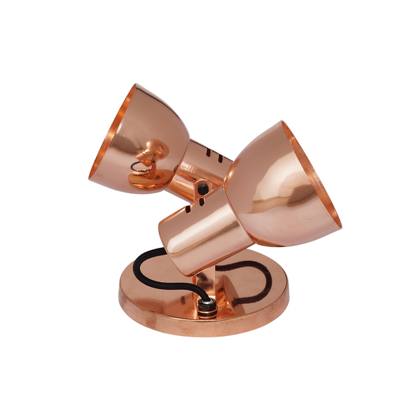 Spot de Sobrepor 2 Lâmpadas Cobre Metal Virtus Auremar