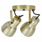 Spot de Sobrepor 2 Lâmpadas Dourado Metal Virtus Auremar