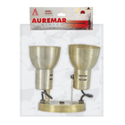 Spot de Sobrepor 2 Lâmpadas Dourado Metal Virtus Auremar