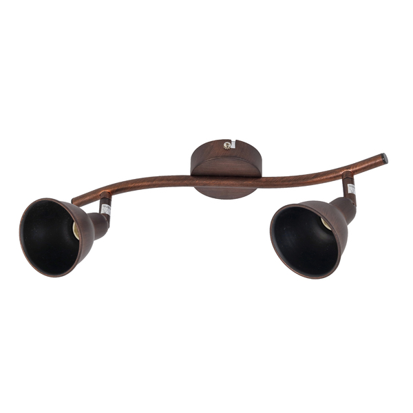 Spot de Sobrepor 2 Lâmpadas Marrom Rusto Inspire