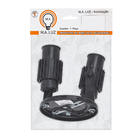 Spot de Sobrepor 2 Lâmpada Plástico Preto Aletado  M.A Luz