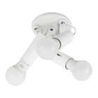 Spot de Sobrepor 3 Lâmpada Plástico Branco Duto  M.A Luz