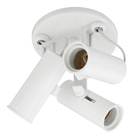 Spot de Sobrepor 3 Lâmpada Plástico Branco Duto  M.A Luz