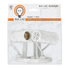 Spot de Sobrepor 3 Lâmpada Plástico Branco Duto  M.A Luz