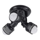 Spot de Sobrepor 3 Lâmpada Metal Preto Lanterna  M.A Luz