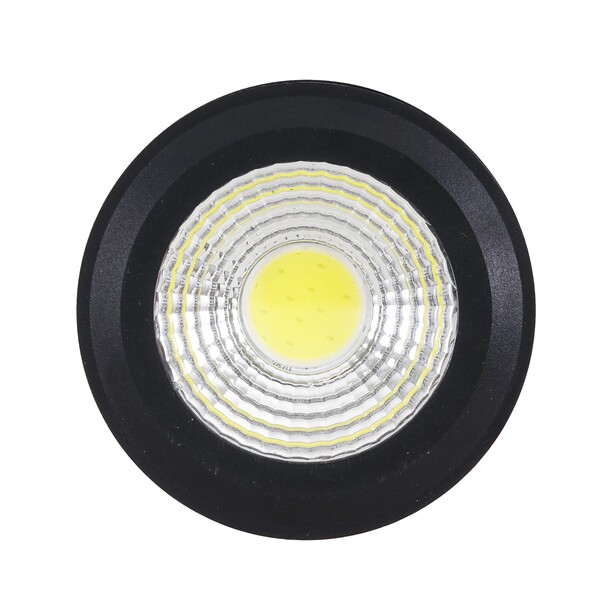 Spot de Sobrepor Redondo Com LED Luz Branca Reflex Preto IP20 Gaya
