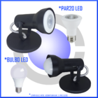 Spot De Sobrepor Direcionavel 1 E27 Preto Branco Escovado