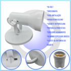 Spot De Sobrepor Direcionavel 1 E27 Preto Branco Escovado