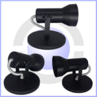 Spot De Sobrepor Direcionavel 1 E27 Preto Branco Escovado