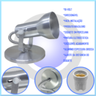 Spot De Sobrepor Direcionavel 1 E27 Preto Branco Escovado