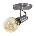 Spot De Sobrepor Direcionável Sala Escovado Alumínio 1xe27