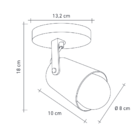 Spot De Sobrepor Moderno Direcionável Fokus 1 Lâmpada E27 Biv