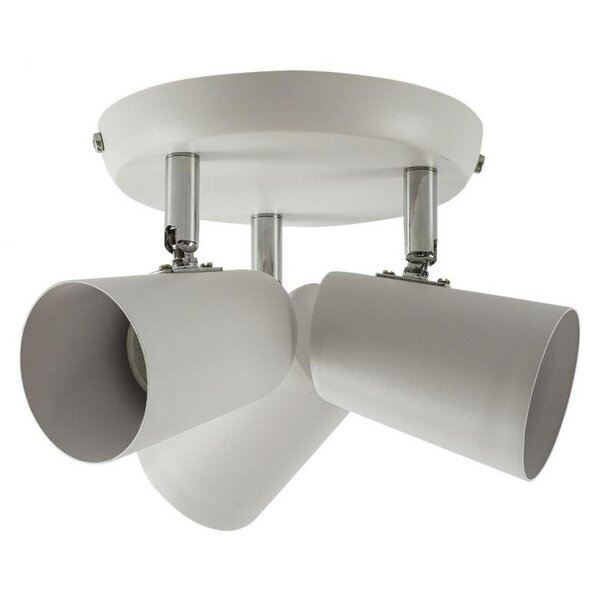 Spot De Sobrepor New Short Triplo Direcionável 3xe27 Branco L