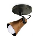 Spot De Sobrepor Octa Preto Cobre Startec Direcionável E27