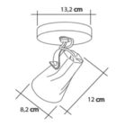 Spot De Sobrepor Octa Preto Cobre Startec Direcionável E27