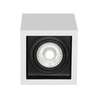 Spot de Sobrepor Quadrado Branco Recuo Preto Boxit Dicroica Save Energy