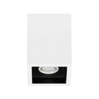 Spot de Sobrepor Quadrado Branco Recuo Preto Boxit PAR20 Save Energy