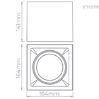 Spot De Sobrepor Recuado Stella Square Out Ar111 Gu10 Bivolt
