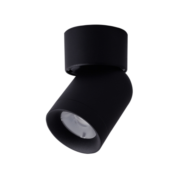 Spot De Sobrepor Yika Redondo Preto Led 7w 6000k Bivolt Ds708