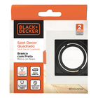 Spot Decor Quadrado MR11 Branco e Preto, conector GU10 incluso Black+Decker