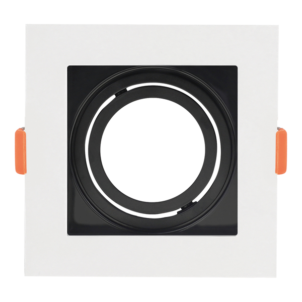 Spot Decor Quadrado MR16 Branco e Preto, conector GU10 incluso Black+Decker