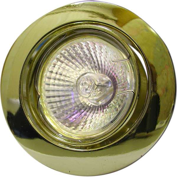 Spot Dicróica Dirigível Zamac Mr16 50w 220v Dourado