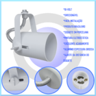 Spot Dicroica P/ Calha Perfilado Eletrocalha Em Aluminio