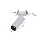 Spot Direcionável De Embutir Nordecor Kona Canopla Redonda Le