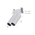 Spot Direcionável De Embutir Nordecor Kona Duplo Led Alto Irc