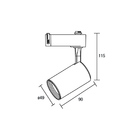 Spot Direcionável Para Trilho Eletrificado Blumenau Led Up 5w