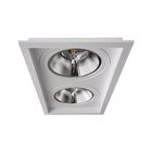 Spot Duplo De Embutir Recuado Branco P/ 2x Gu10 Ar111 Pix St3