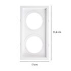 Spot Duplo De Embutir Recuado Branco P/ 2x Gu10 Ar111 Pix St3