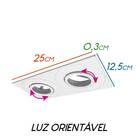 Spot Duplo Embutir Orientável Sistema Click Gu10 Ar70 St1911