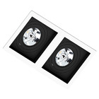 Spot Duplo Embutir Quadrado Recuado Branco Fundo Preto Ar111