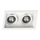 Spot Duplo Embutir Quadrado Recuado Par20 Branco + Led 4,8w S